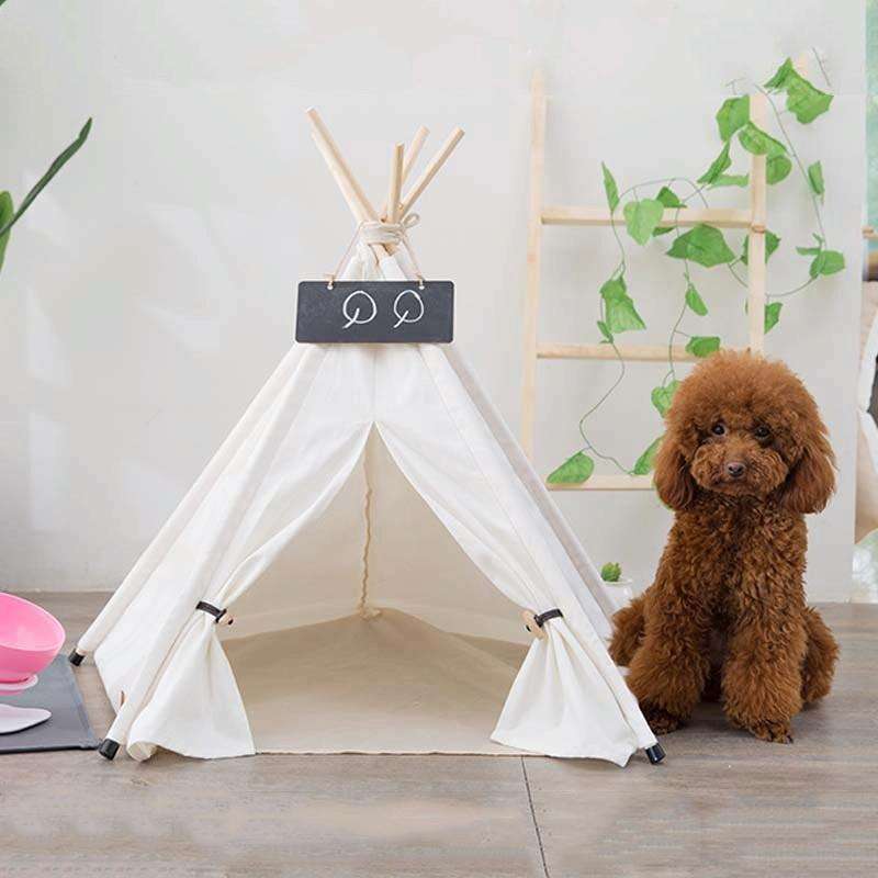Pure White Pet Tent Nest For Small And Medium Dogs and Cats Foldable Playhouse, Style:Without Cus...