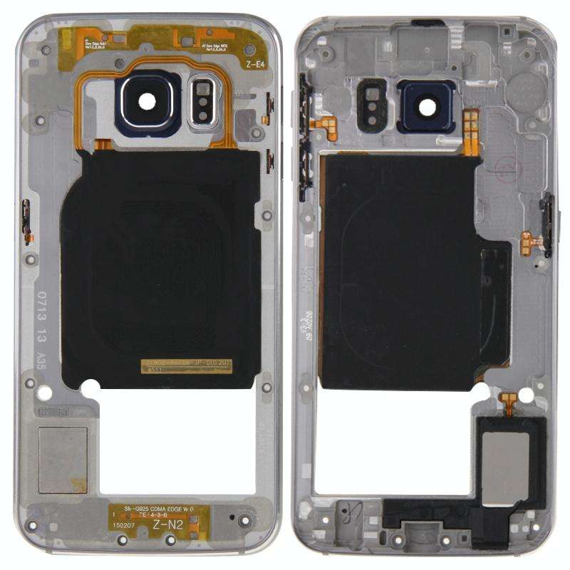 For Galaxy S6 Edge / G925 Back Plate Housing Camera Lens Panel  with Side Keys and Speaker Ringer...