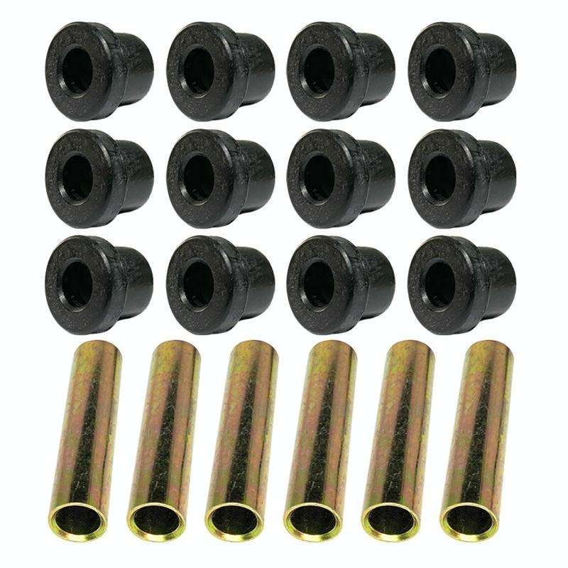 Golf Cart Front And Rear Steel Plate Rubber Sleeve Iron Sleeve Kit Leaf Spring Bushings, Specific...