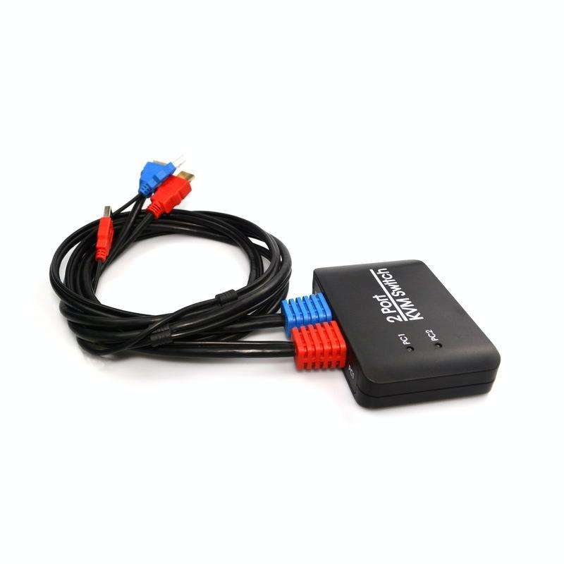 2 Ports USB HDMI KVM Switch Switcher with Cable for Monitor, Keyboard, Mouse, HDMI Switch, Suppor...