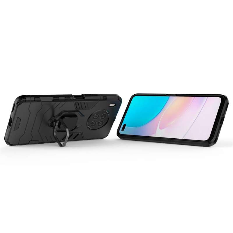 For Huawei nova 8i Foreign Version Shockproof PC + TPU Protective Case with Magnetic Ring Holder(...