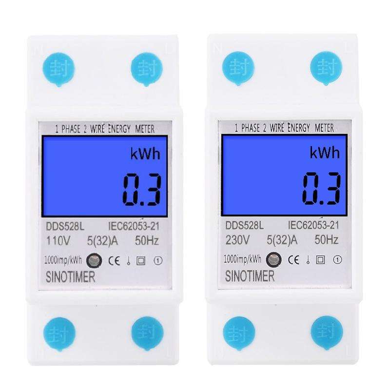 DDS528L Backlight Display Home Single-phase Rail Energy Meter 5-32A(230V 50Hz)