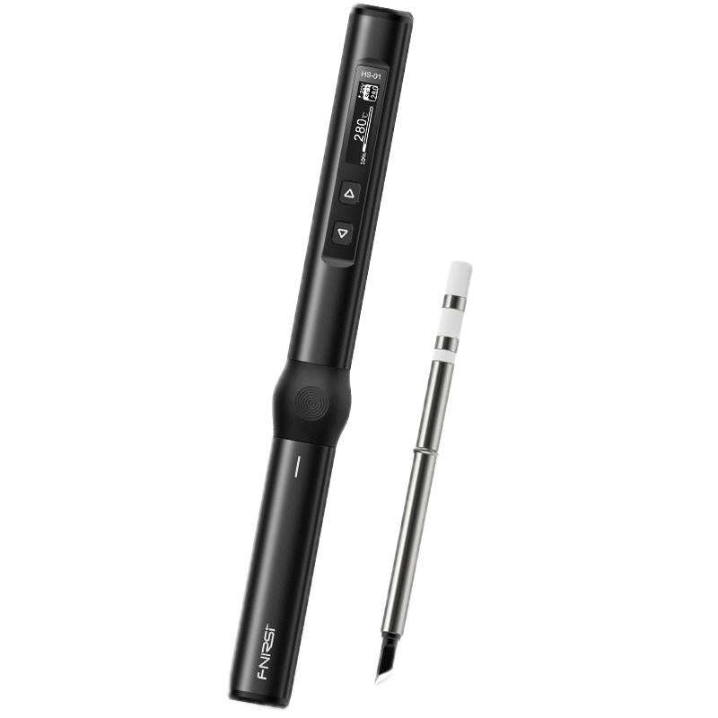 FNIRSI HS-01 Smart Soldering Iron Digital Display Portable Mini Soldering Station(Black BC2)