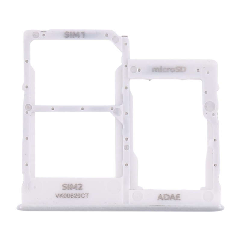 For Samsung Galaxy A41 / A415 SIM Card Tray + SIM Card Tray + Micro SD Card Tray (White)