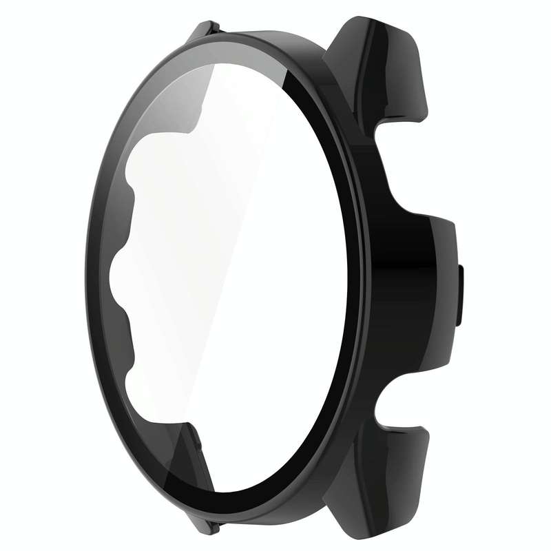 For Garmin Forerunner 165 / 165 Music PC + Tempered Film Integrated Watch Protective Case(Black)