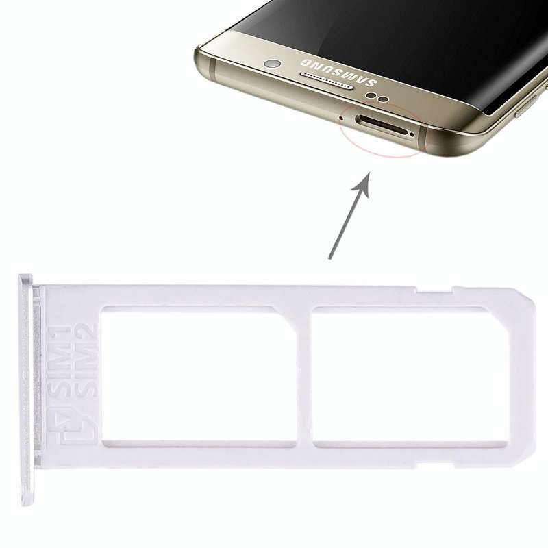 For Galaxy S6 Edge plus / S6 Edge+ 2 SIM Card Tray (Silver)