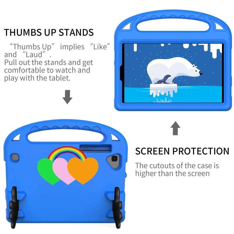 For Lenovo Tab M8 Love Small Palm Holder EVA Tablet Case(Blue)