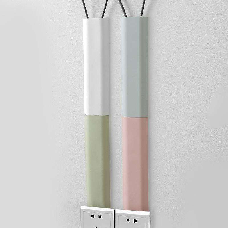 BF1805 5 PCS Plastic Concealed Cable Stick-On Cable Management Box(White)