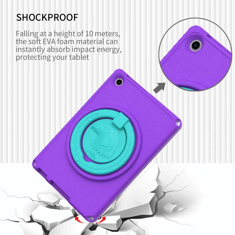 For Lenovo Tab M10 3rd Gen 10.1 TB-328 EVA Hard PC Shockproof Tablet Case(Purple)