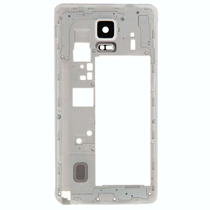 For Galaxy Note 4 / N910F Middle Frame Bezel Back Plate Housing Camera Lens Panel  (White)