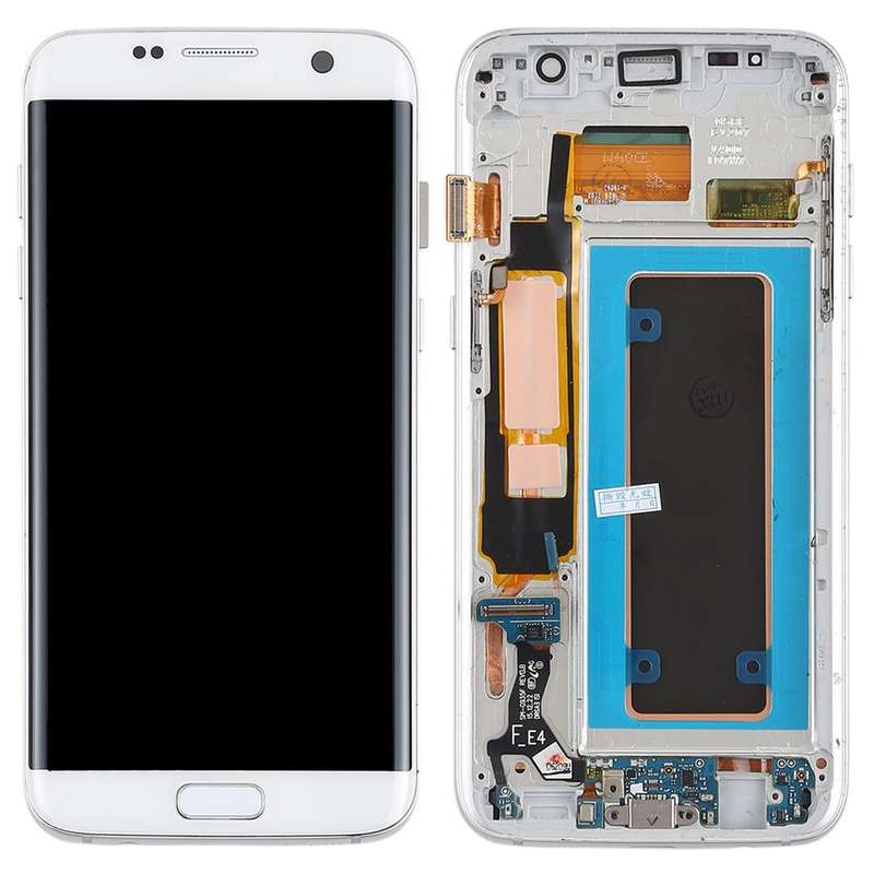 Original Super AMOLED Material LCD Screen and Digitizer Full Assembly(with Frame / Charging Port ...