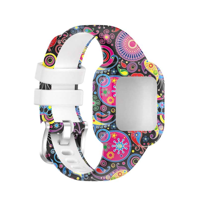 For Garmin Vivofit JR3 Silicone Printing Watch Band(Peacock)