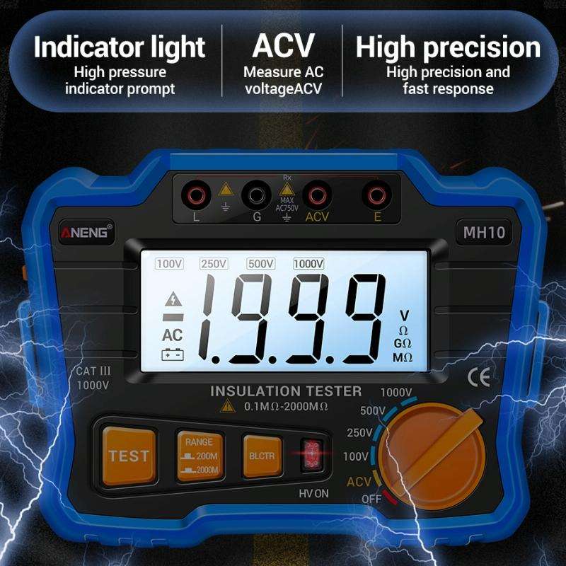 ANENG MH10 Digital High Precision Insulation Resistance Tester(Orange)