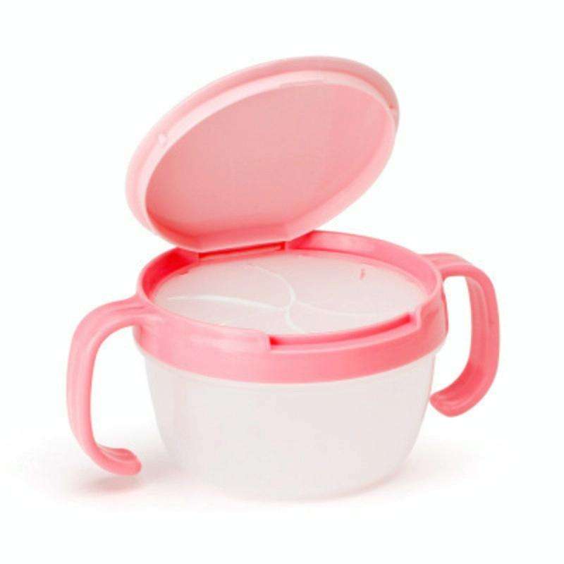 Baby Products Anti-sprinkling Design Baby Double Handle Biscuit Small Bowl Snack Cup(Watermelon Red)
