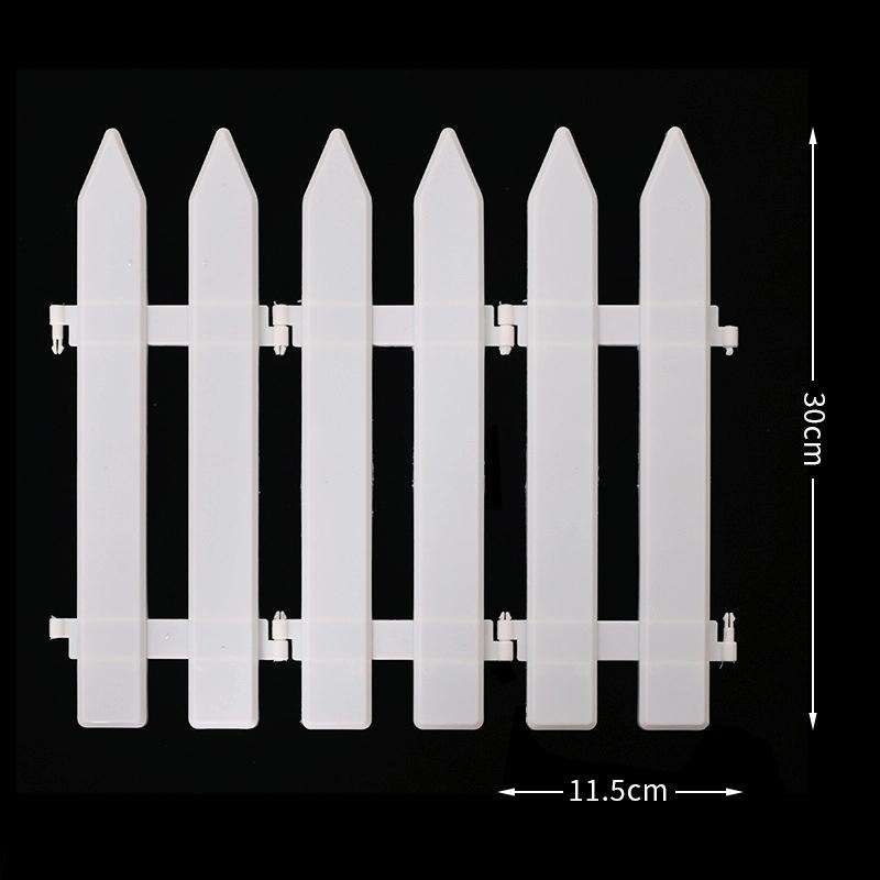 10 PCS Christmas Decoration White Plastic Tips Fence Christmas Tree Fence