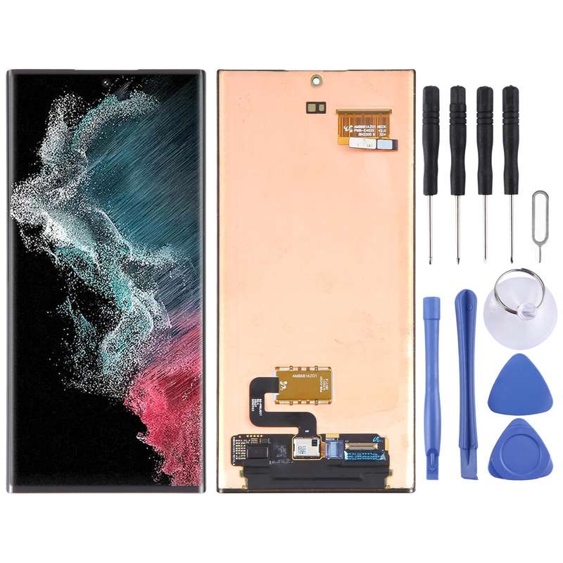 Original Super AMOLED LCD Screen For Samsung Galaxy S22 Ultra 5G SM-S908B with Digitizer Full Ass...
