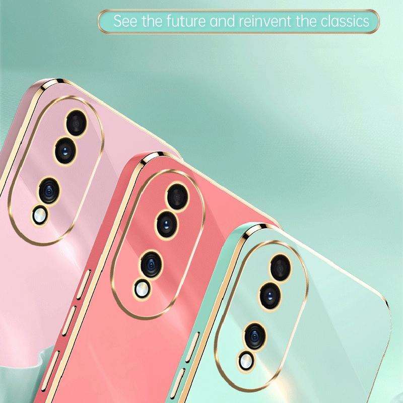 For Honor 90 XINLI Straight Edge 6D Electroplate TPU Phone Case(Pink)