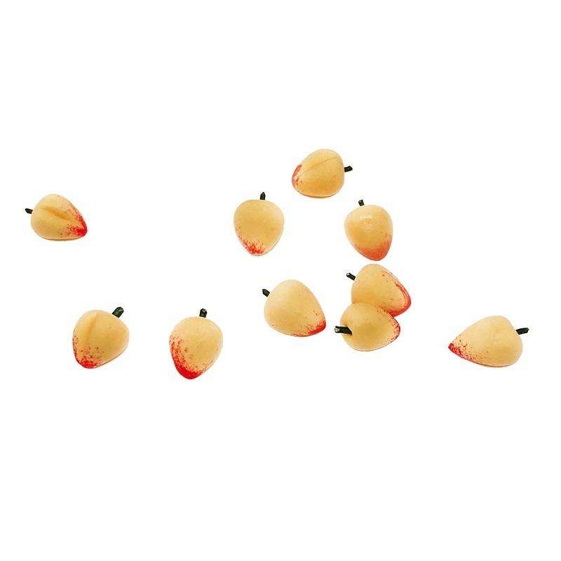 30 PCS / 3 Packs 1:12 Mini Doll House Simulation Peach Kitchen Food Play Accessories Miniature Fr...