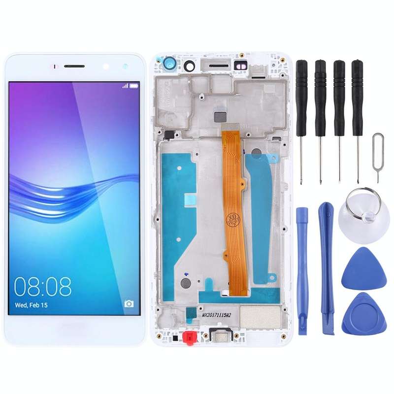 OEM LCD Screen for Huawei Y5 (2017) Digitizer Full Assembly with Frame (White)