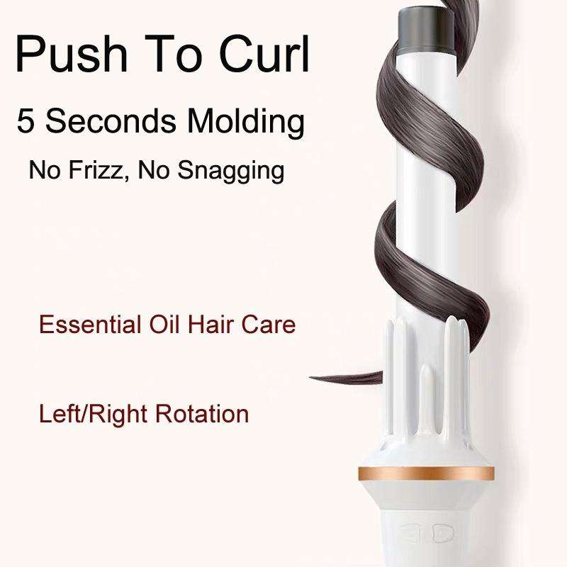 Automatic Curling Iron With Bi-Directional Rotating Ceramic Glaze Coating Hair Care, Plug: EU Plu...