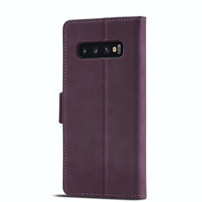 For Samsung Galaxy S10 Forwenw Dual-side Buckle Leather Phone Case(Wine Red)