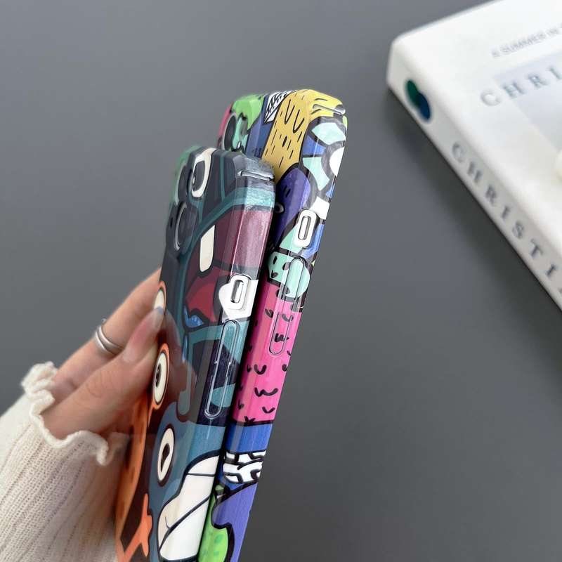 For iPhone XR Precise Hole Glossy PC Phone Case(Color Monster)