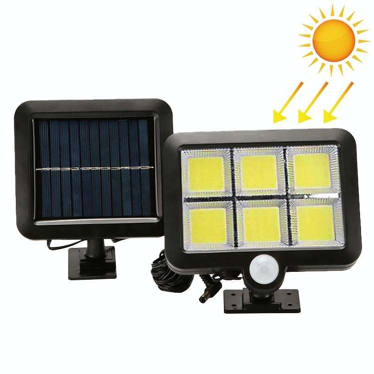 Solar Wall Light Six Grid Separate Human Body Induction Garden Light Waterproof Outdoor Lighting ...