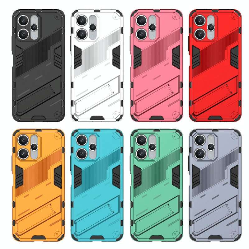 For Xiaomi Redmi 12 4G Punk Armor 2 in 1 PC + TPU Phone Case(Black)