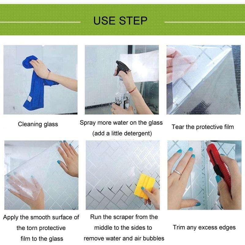 Electrostatic Frosted Anti-Peep Glass Thermal Insulation Window Film, Length: 40cm Wide/Meter(Glu...