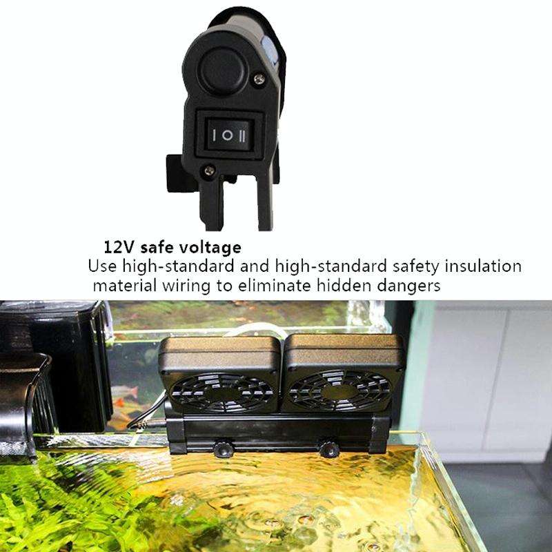 Fish Tank Cooling Fan Cooling Silent Aquarium Fan, Specification: 4 Head EU Plug