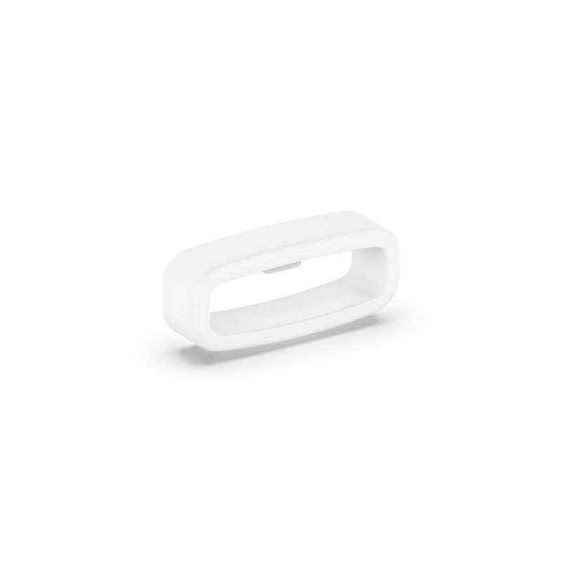 22mm 10pcs Universal Watch Band Fixed Silicone Ring Safety Buckle(White)