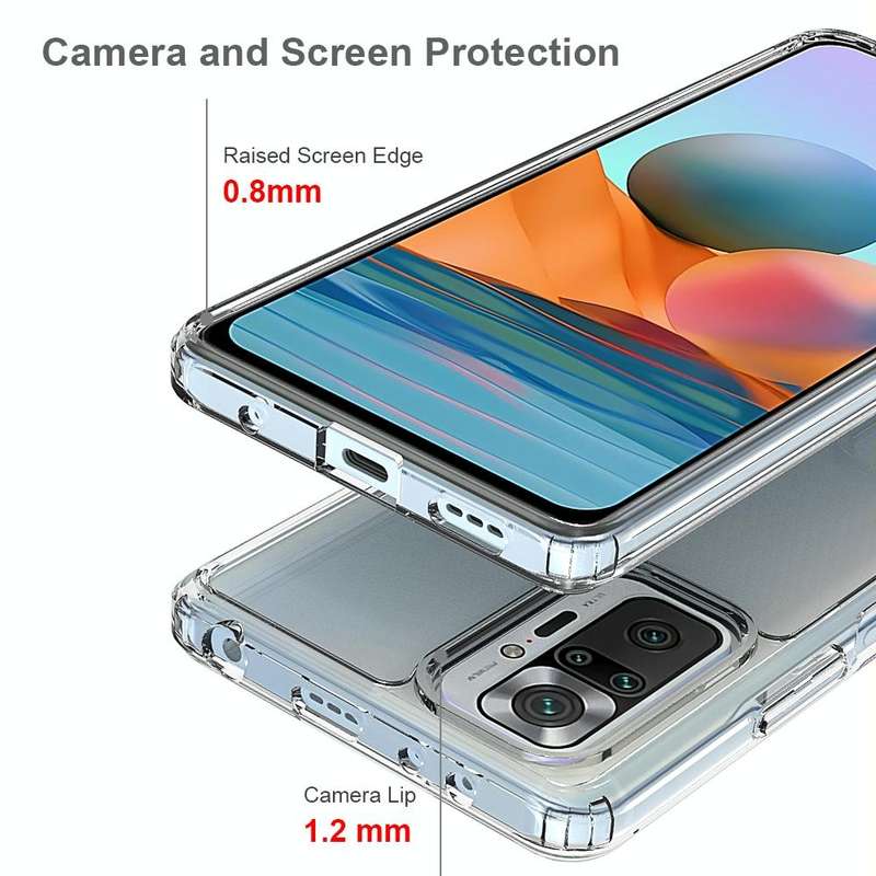 For Xiaomi Redmi Note 10 Pro Shockproof Scratchproof TPU + Acrylic Protective Case(Transparent)