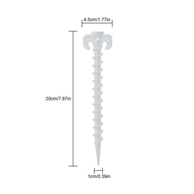 10 PCS/Set Luminous Camping Canopy Tent Ground Screw Pegs Horn Nails Outdoor Climbing Tent Plasti...