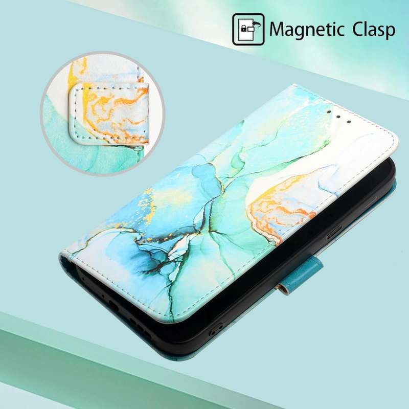 For Samsung Galaxy A73 5G PT003 Marble Pattern Flip Leather Phone Case(LS003)