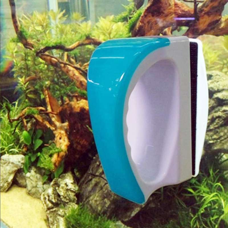 ZY-02S Aquarium Fish Tank Suspended Handle Design Magnetic Cleaner Brush Cleaning Tools, S, Size:...