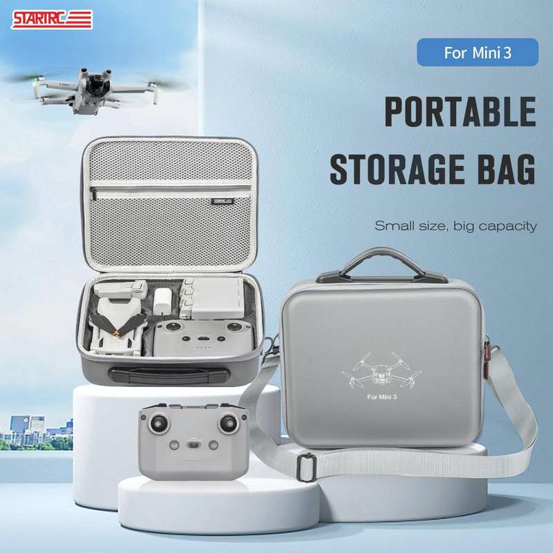 For DJI Mini 3 / RC-N1 STARTRC Shoulder Storage Bag Handbag (Grey)