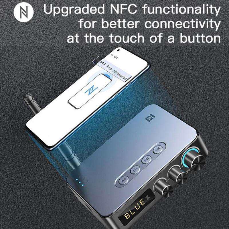 M9 Pro 5.1 Bluetooth Receiver Launcher FM Radio 4 In 1 NFC Audio Adapter