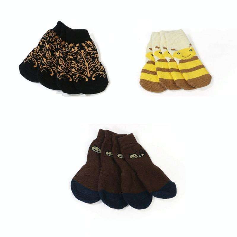 Pet Socks Cotton Anti-Scratch Breathable Foot Cover, Size: 3XL(Brown)
