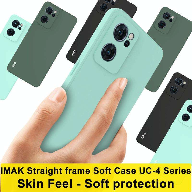 For OPPO Reno7 5G imak UC-4 Series Straight Edge TPU Soft Protective Case(Black)