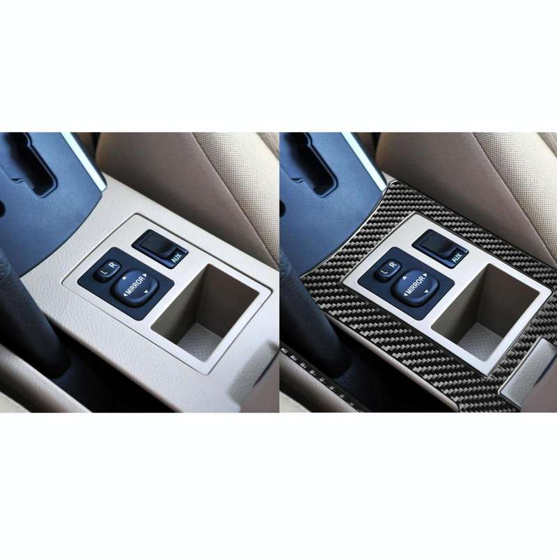 Carbon Fiber Car Handbrake Panel Decorative Sticker for Toyota Old RAV4 2006-2013,Left Drive