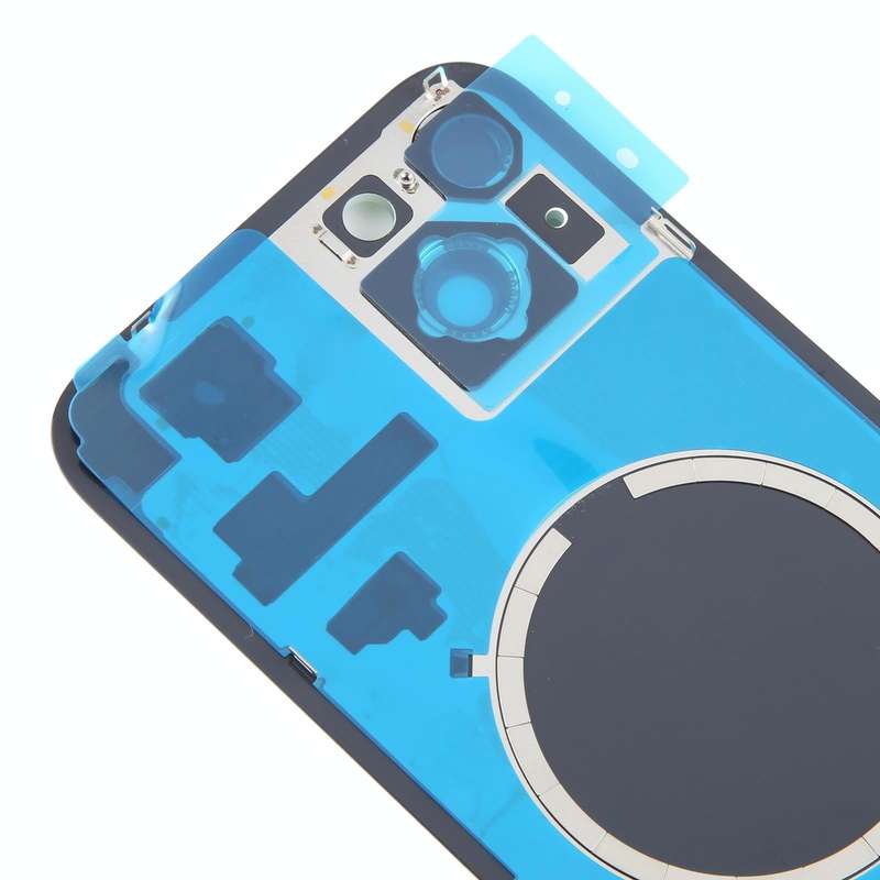 For iPhone 15 Plus Battery Back Cover with Camera Lens Cover + MagSafe Magnet(Green)
