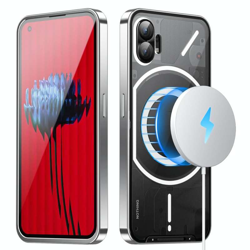 For Nothing Phone 1 Full Coverage Magnetic Phone Case(Silver)