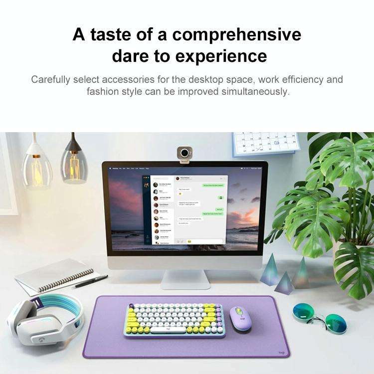 Logitech POP KEYS Round Button Bluetooth Mechanical Keyboard (Purple)