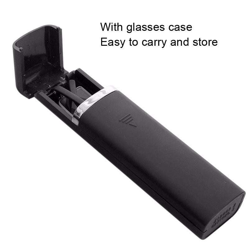 TR90 Seniors Clear Glasses With Portable Case Lightweight Presbyopic Glasses, Degree: +4.00(Blue)