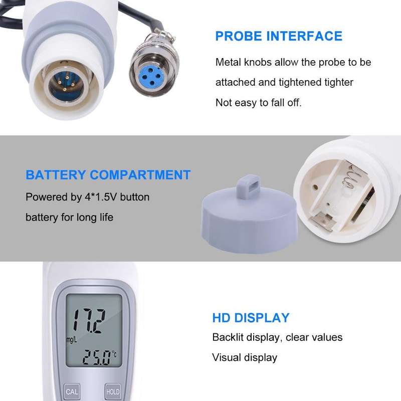 JPB-70A Portable Dissolved Oxygen Analyzer Water Quality Aquaculture Dissolved Oxygen Meter Detector