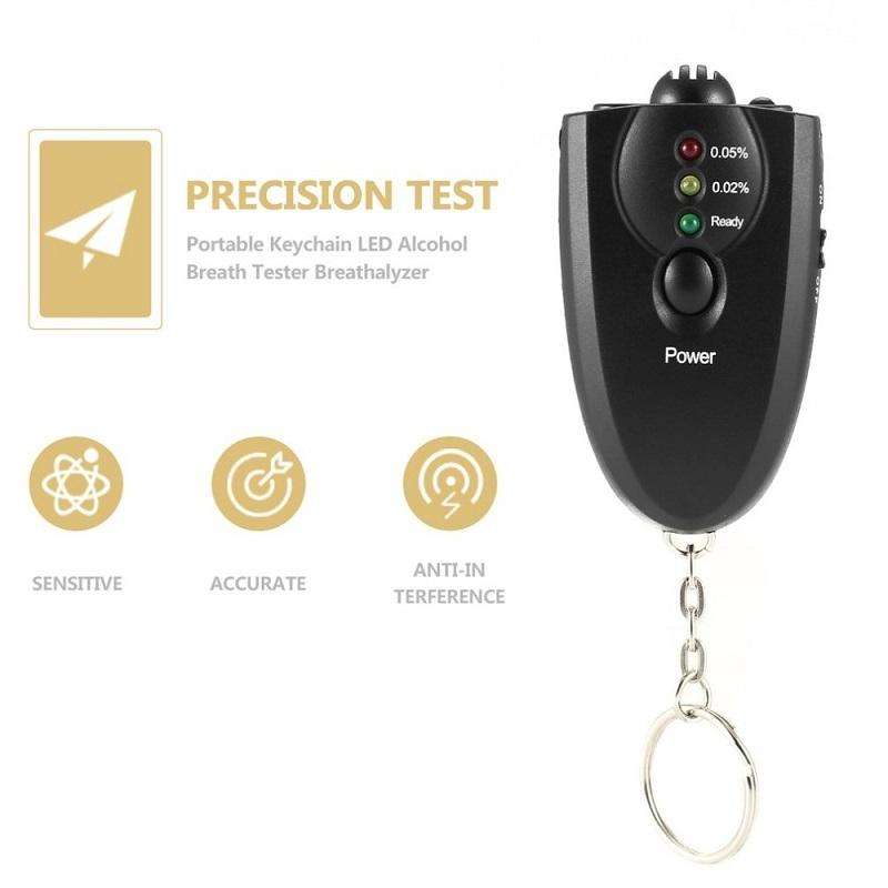 Car Portable Mini LED Air Blow Alcohol Tester(Without Battery)