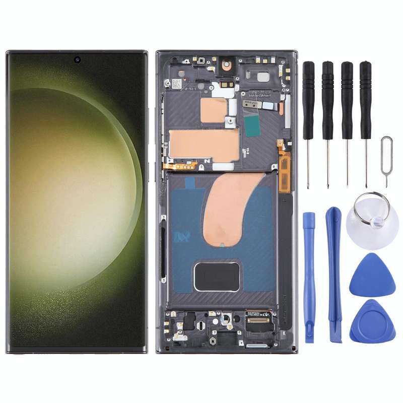 For Samsung Galaxy S23 Ultra 5G SM-S918U US Edition 6.78 inch OLED LCD Screen Digitizer Full Asse...