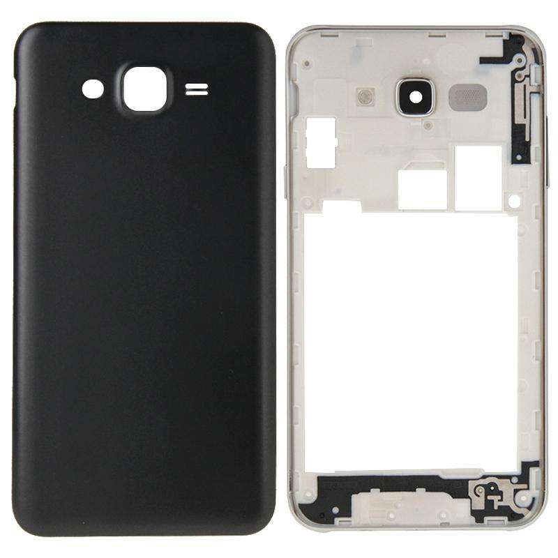 For Galaxy J7 Full Housing Cover (Middle Frame Bezel + Battery Back Cover) (Black)