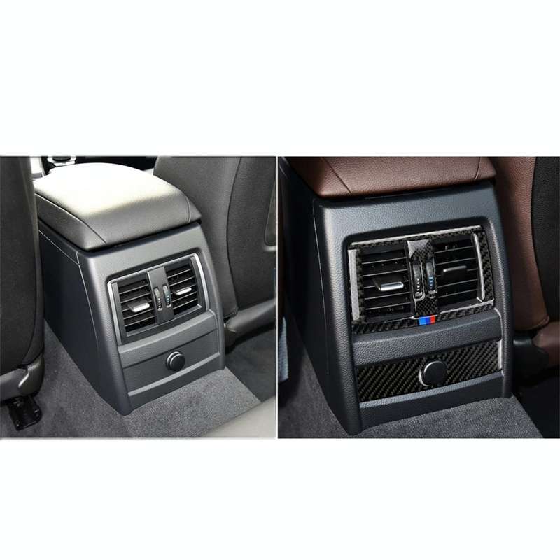 6 PCS Three Color Carbon Fiber Car Rear Outlet Decorative Sticker for BMW F30 2013-2015 / F34 201...