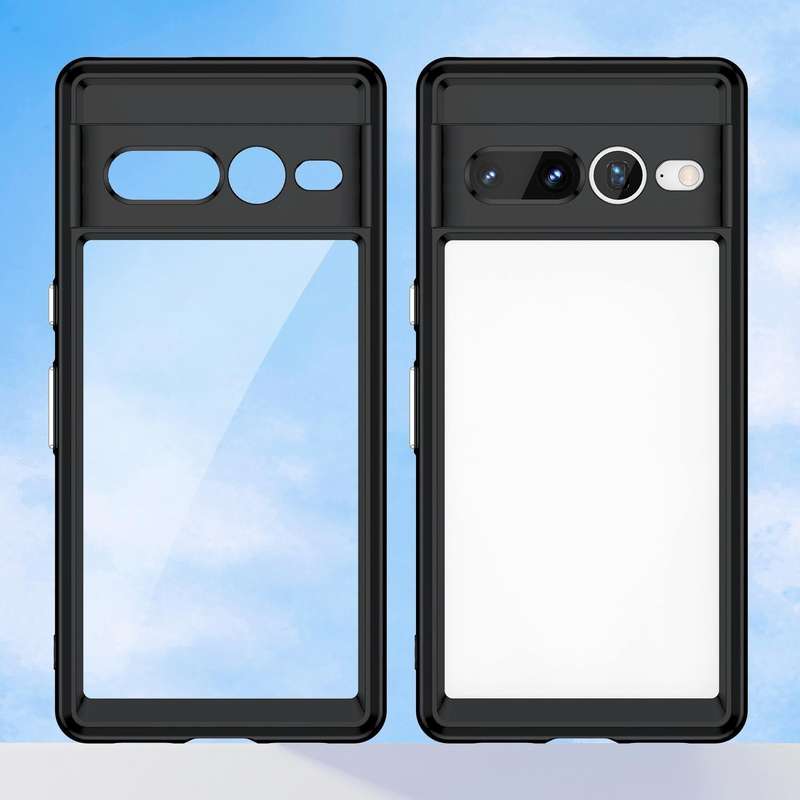 For Google Pixel 7 Pro 5G Colorful Series Acrylic + TPU Phone Case(Black)